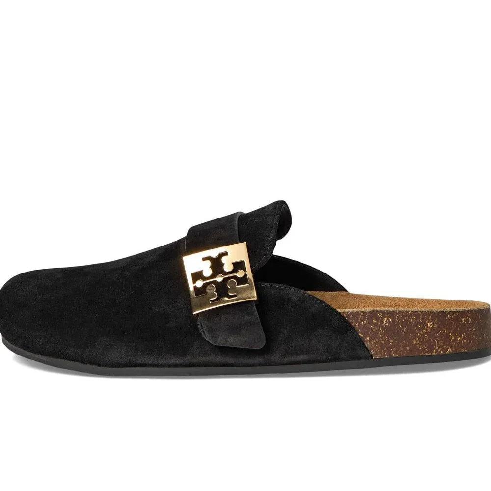 Tory Burch Suede Mellow Mule – Black